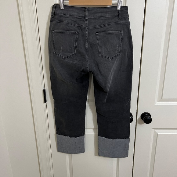 Sidefeel Cuffed Jeans High Waisted Boyfriend Straight Leg Denim size 14 NWOT - Picture 2 of 2